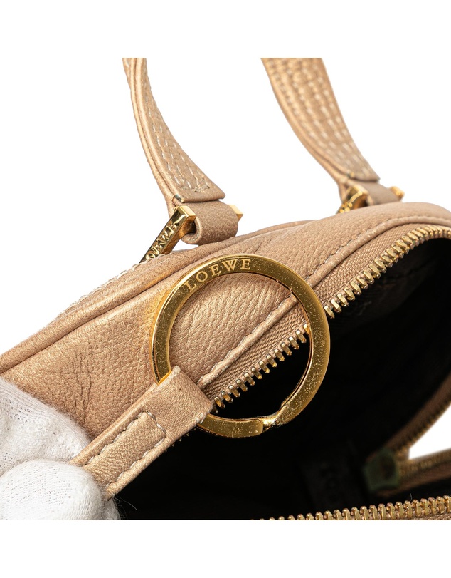 Pre-Loved by Azura Reborn - Pre-Loved loewe Structured Leather Top Handle Handbag Everyday Essential Accessory