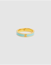 By Charlotte - Born to Bloom Enamel Ring - Cloud Blue