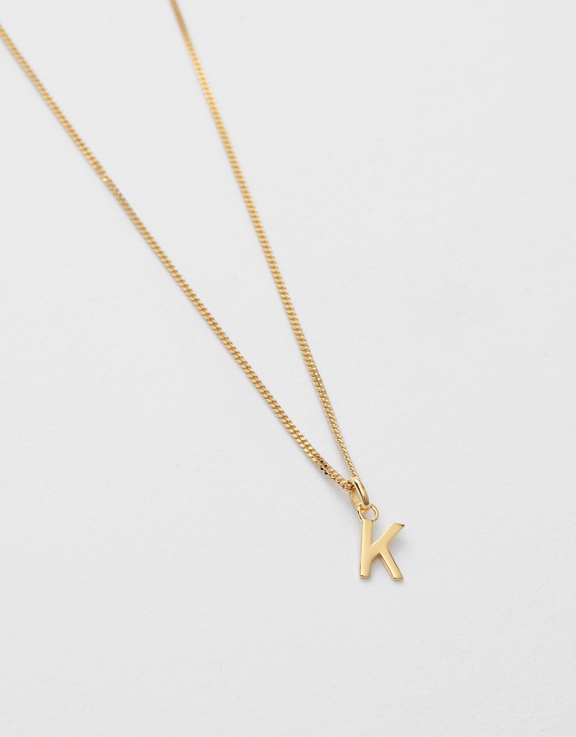 Kirstin Ash - K Outline Initial Necklace