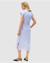 Tommy Hilfiger - Poplin Midi Belted Dress