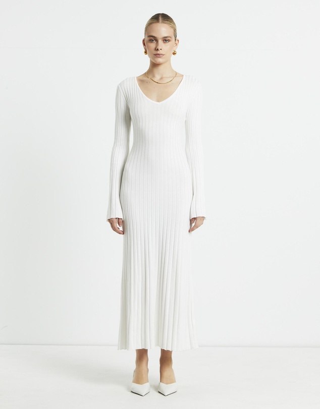 Subtitled - Sophie Long Sleeve Rib Knit Dress