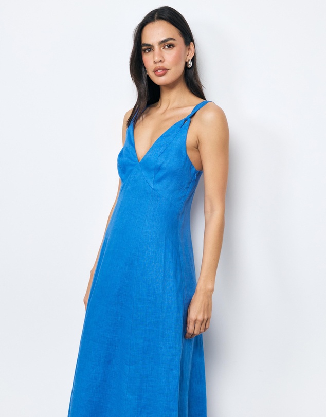 AERE - Helina Linen Midi Dress