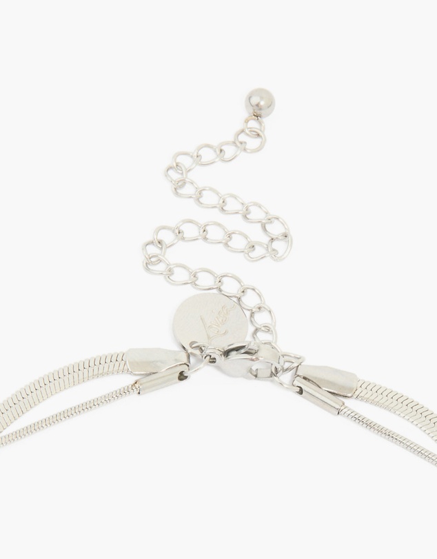 Lovisa - Waterproof Stainless Steel Chain & Pebble Layered Necklace