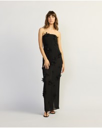 TOJHA - PHOEBE STRAPLESS SEMI-SHEER MAXI