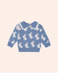 Huxbaby - Bunny Field Frill Collar Polo - Babies-Kids
