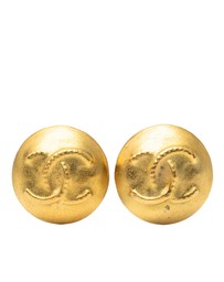 Pre-Loved by Azura Reborn - Pre-Loved CC Gold Plated Button Clip On Earrings