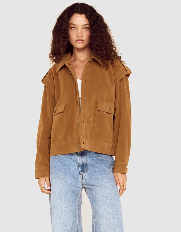MINKPINK - Faye Faux Suede Jacket