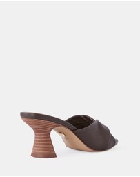 Wittner - Marlee Leather Flared Heel Mules