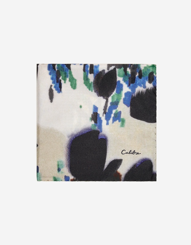Calibre - Autumn Leaves Pocket Square Blue Combo