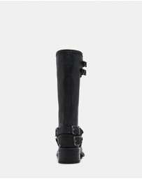 Steve Madden - Astor Black Leather Boots