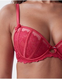 Bras N Things - Bethany Push Up Bra - Red