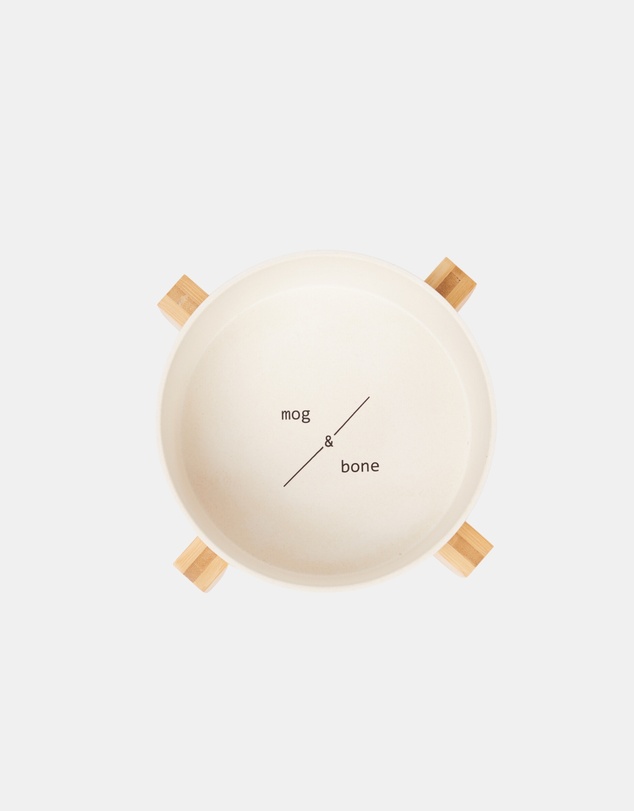 Mog & Bone - Single Bamboo Dog Bowl Natural