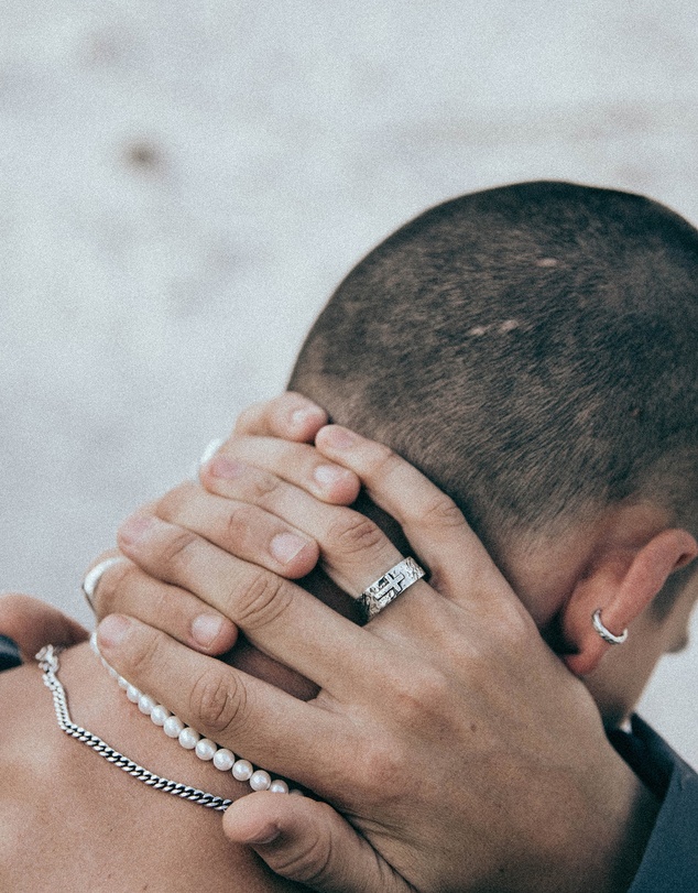 Haze & Glory - ICONIC EXCLUSIVE - Cross Ring in Oxidised 925 Silver