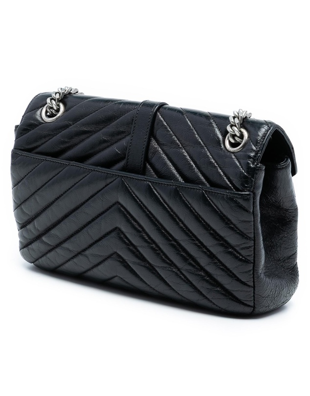Pre-Loved by Azura Reborn - Pre-Loved Medium Crinkled Calfskin Punk Chain Bag