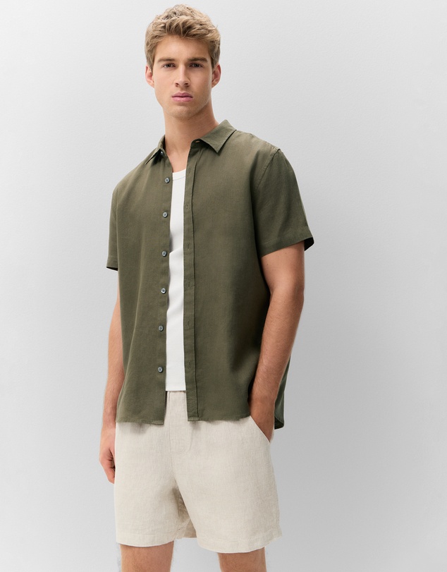 UNISON - Linen S/S Regular Fit Shirt