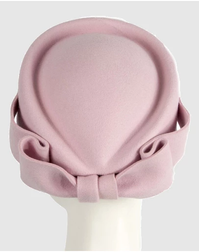 Max Alexander - Felt Pink Pillbox Hat