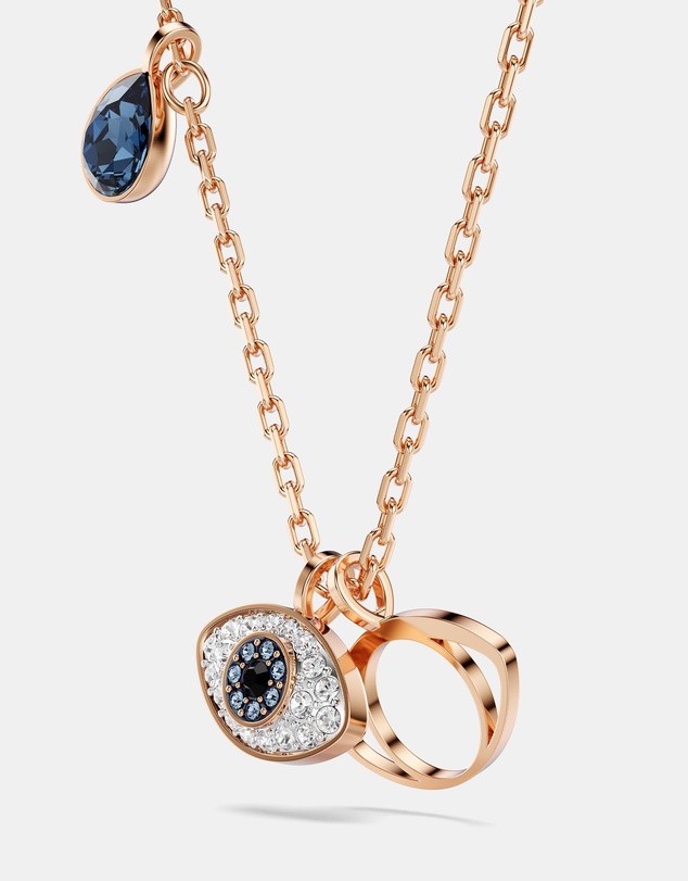 Swarovski - Symbolica Pendant, Eye, Multicoloured, Rose Gold-tone Plated