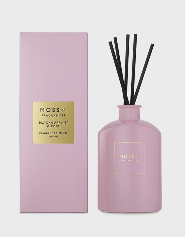Moss St Fragrances - Blackcurrant & Rose Fragrance Diffuser 300ml