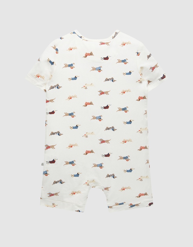 Kynd Baby - Day Or Night Onesie Short Sleeve in Dachshund