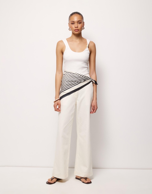 AERE - Joni Wide Leg Denim Pants