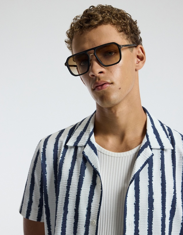 Calibre - Ink Stripe Shirt White Navy