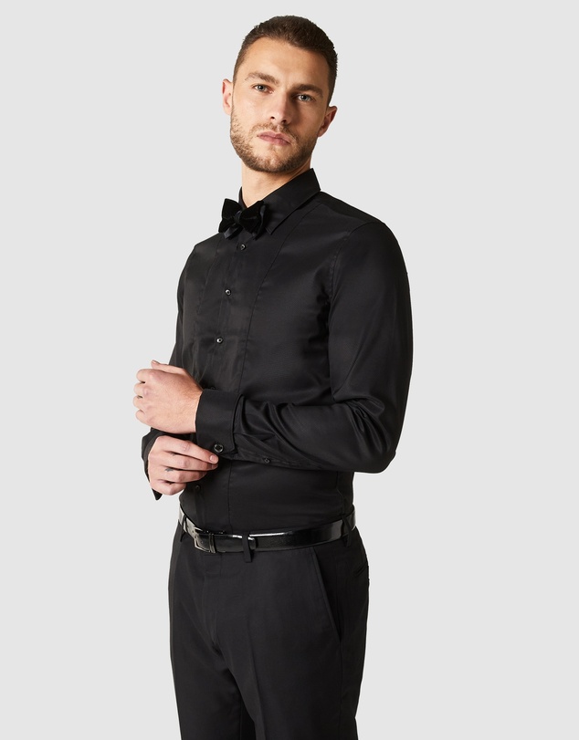 Politix - Slim Long Sleeve Panelled Formal Shirt