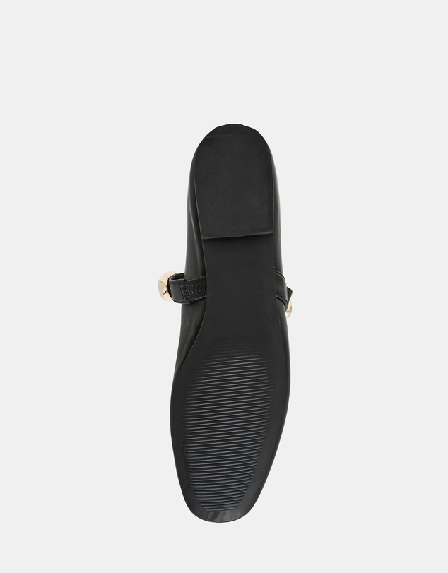 Steve Madden - Poppin Black Leather Flats
