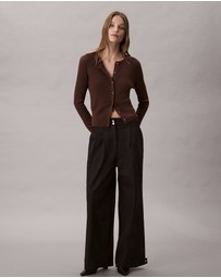 Calvin Klein - Adjustable Wide Leg Chino Pants