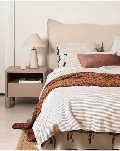 Aura Home - Chambray Mini Stripe Quilt Cover