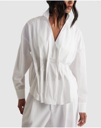 Decjuba - Pia Pleated Oversized Shirt