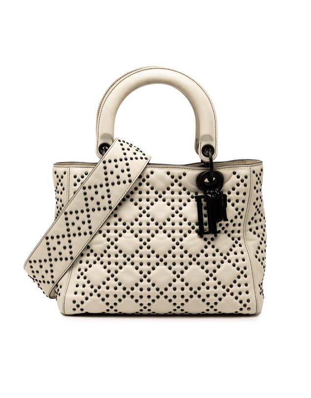 Pre-Loved by Azura Reborn - Pre-Loved Medium Lambskin Cannage Studded Supple Lady Dior