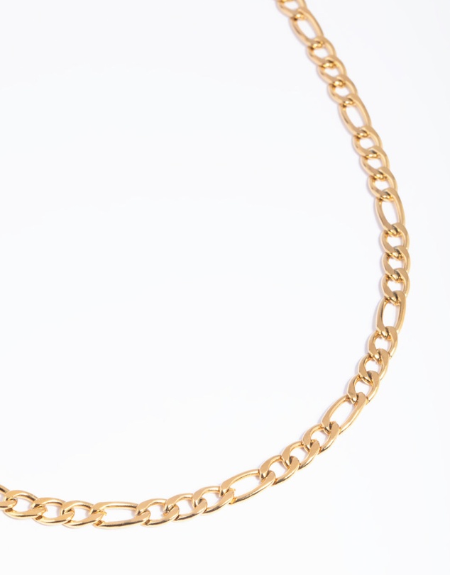 Lovisa - Waterproof Gold Plated Stainless Steel Figaro Necklace