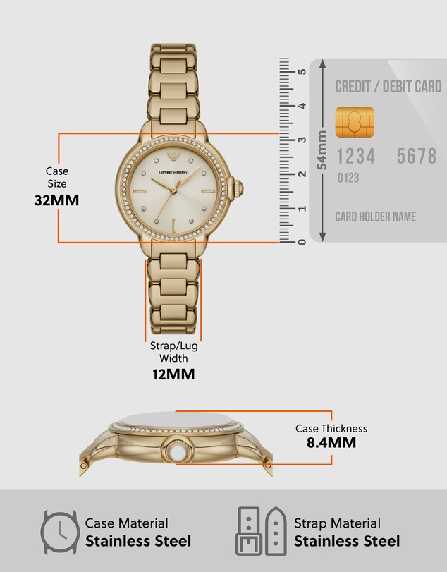 Emporio Armani - Gold Analogue Watch