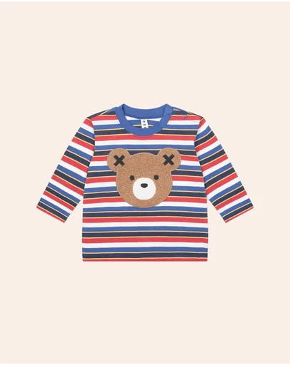 Huxbaby - Furry Huxbear Stripe Top - ICONIC EXCLUSIVE - Babies-Kids