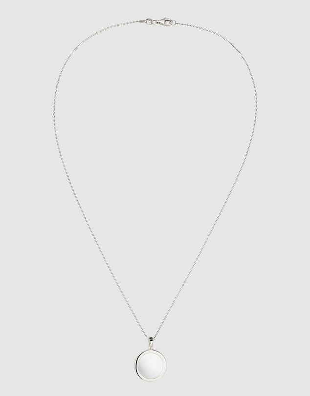Elli Jewelry - Rock Crystal Disc Necklace in 925 Silver