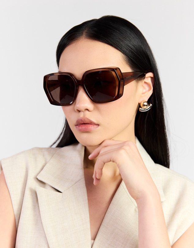 SABEN - Remi Sunglasses Sheer Brown
