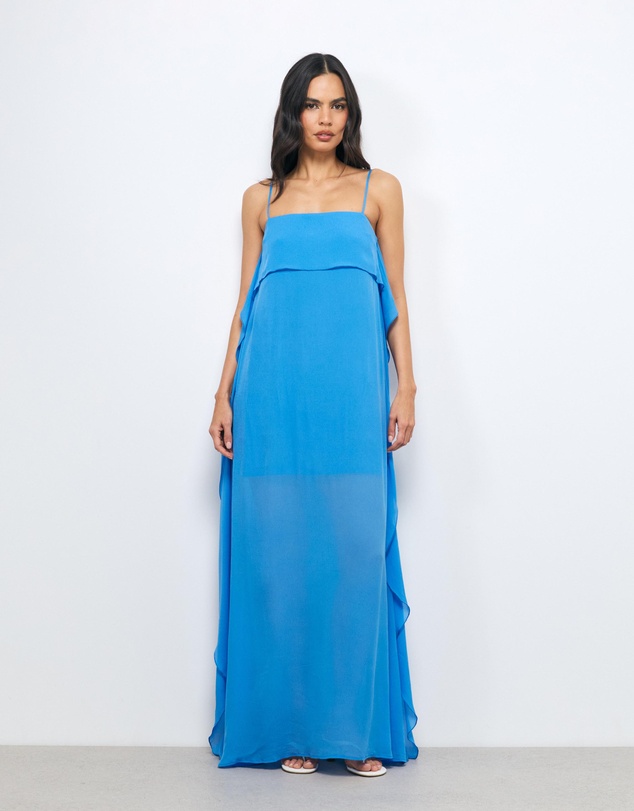 AERE - Solea Drape Back Maxi Dress