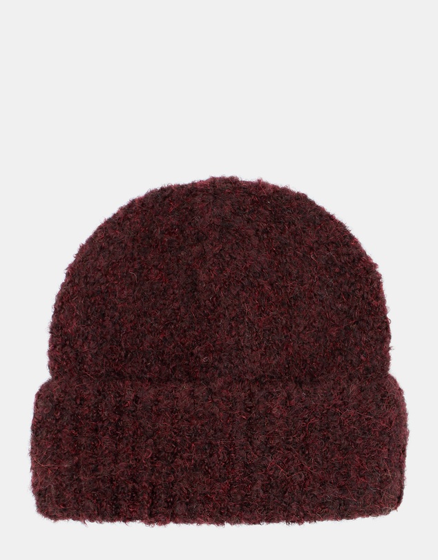 Morgan & Taylor - Freya Boucle Beanie in Burgundy Red