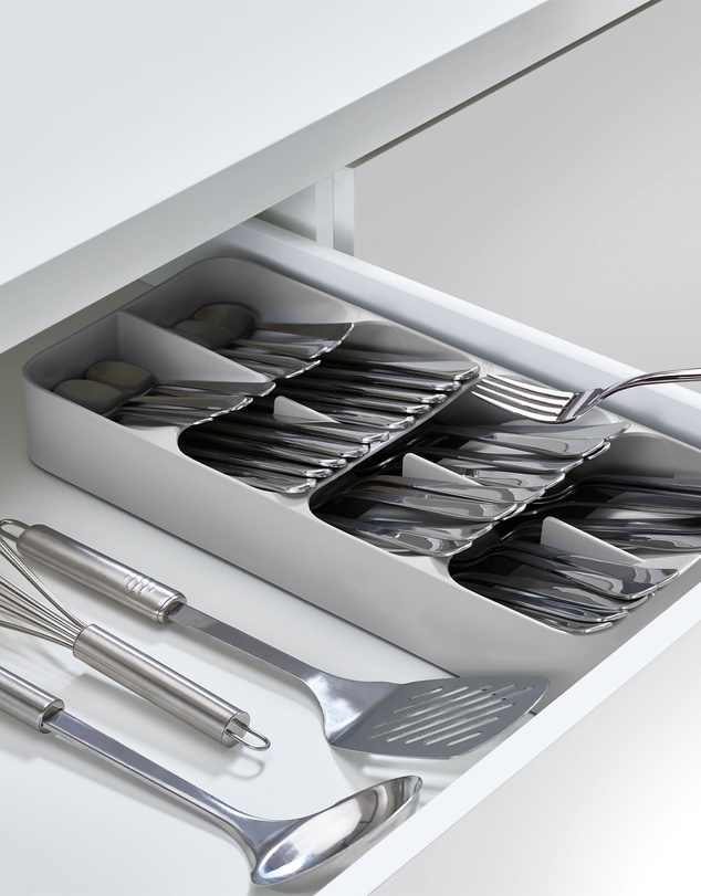 Joseph Joseph - DrawerStore™ Large Compact Cutlery Organiser (Grey)