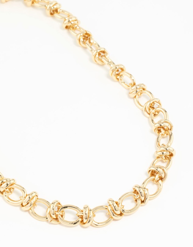 Lovisa - Gold Plated Knotted Chain Necklace