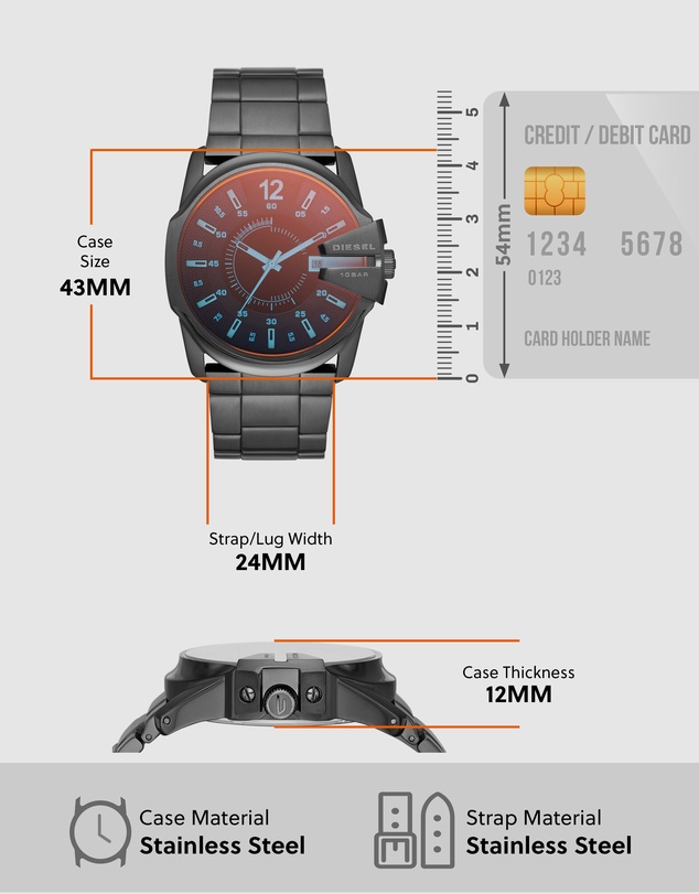 Diesel - Diesel Master Chief Gunmetal Watch DZ1965