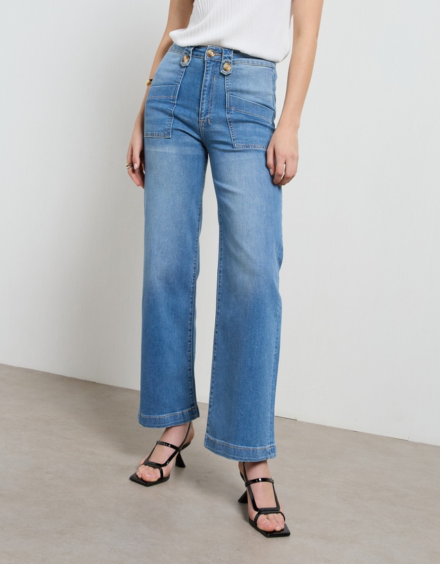 DRICOPER DENIM - Carrie Rodeo Blue Wide Straight Leg Jeans