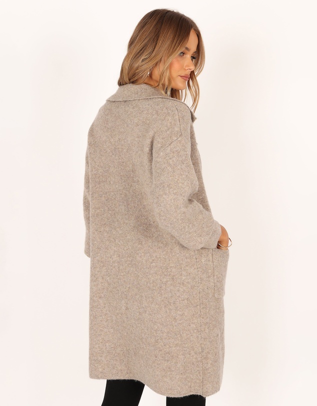 Petal & Pup - Skylar Open Front Coatigan - Taupe