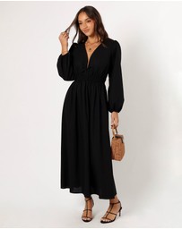 Petal & Pup - Cece Long Sleeve Maxi Dress - Black