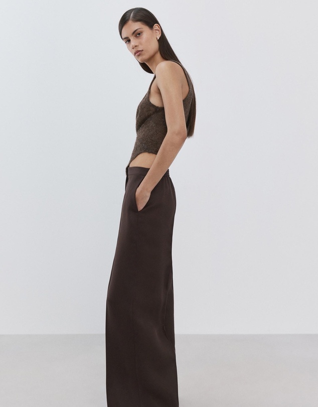 M.N.G - High-Waisted Lyocell Trousers
