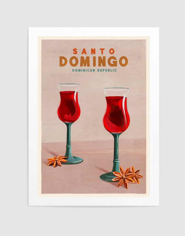 Olive et Oriel - Santo Domingo Dominican Republic Cocktail by The Whiskey Ginger Art Print