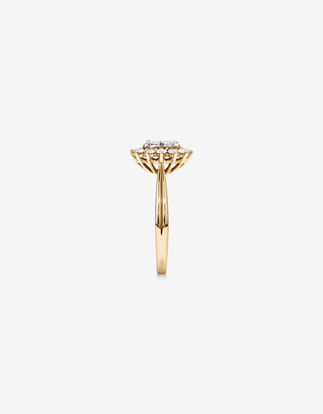 Michael Hill - Cluster Ring with 0.62 Carat TW of Diamonds in 14kt Yellow Gold