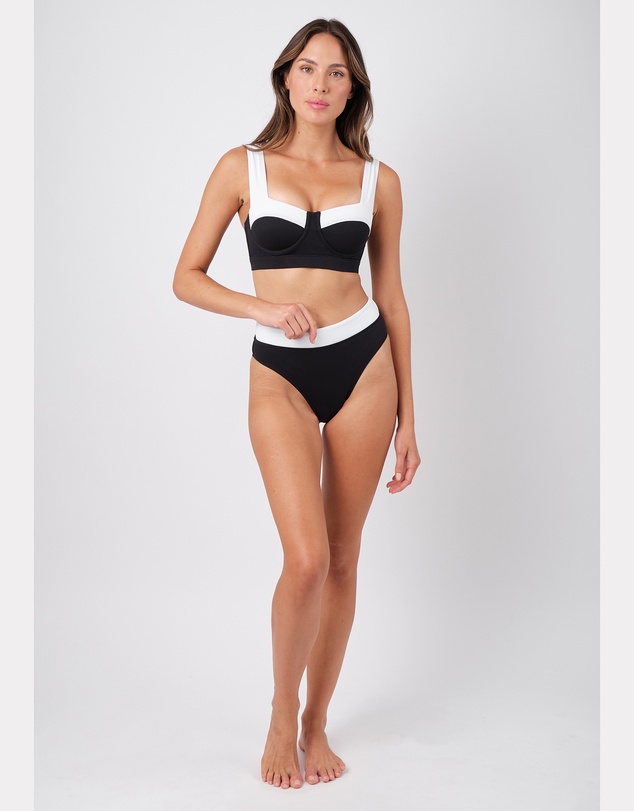UNE PIECE - Textured Original Bustier Balconette Bralette Bikini Top