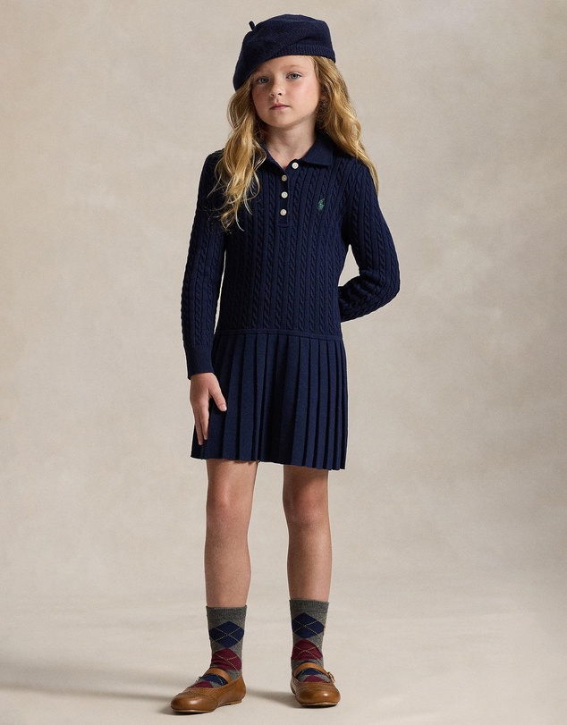 Polo Ralph Lauren - Mini-Cable Polo Sweater Dress - ICONIC EXCLUSIVE - Babies-Kids