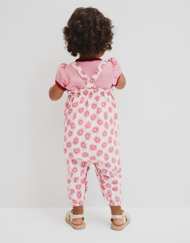 Country Road - Short Sleeve Printed Overall Set